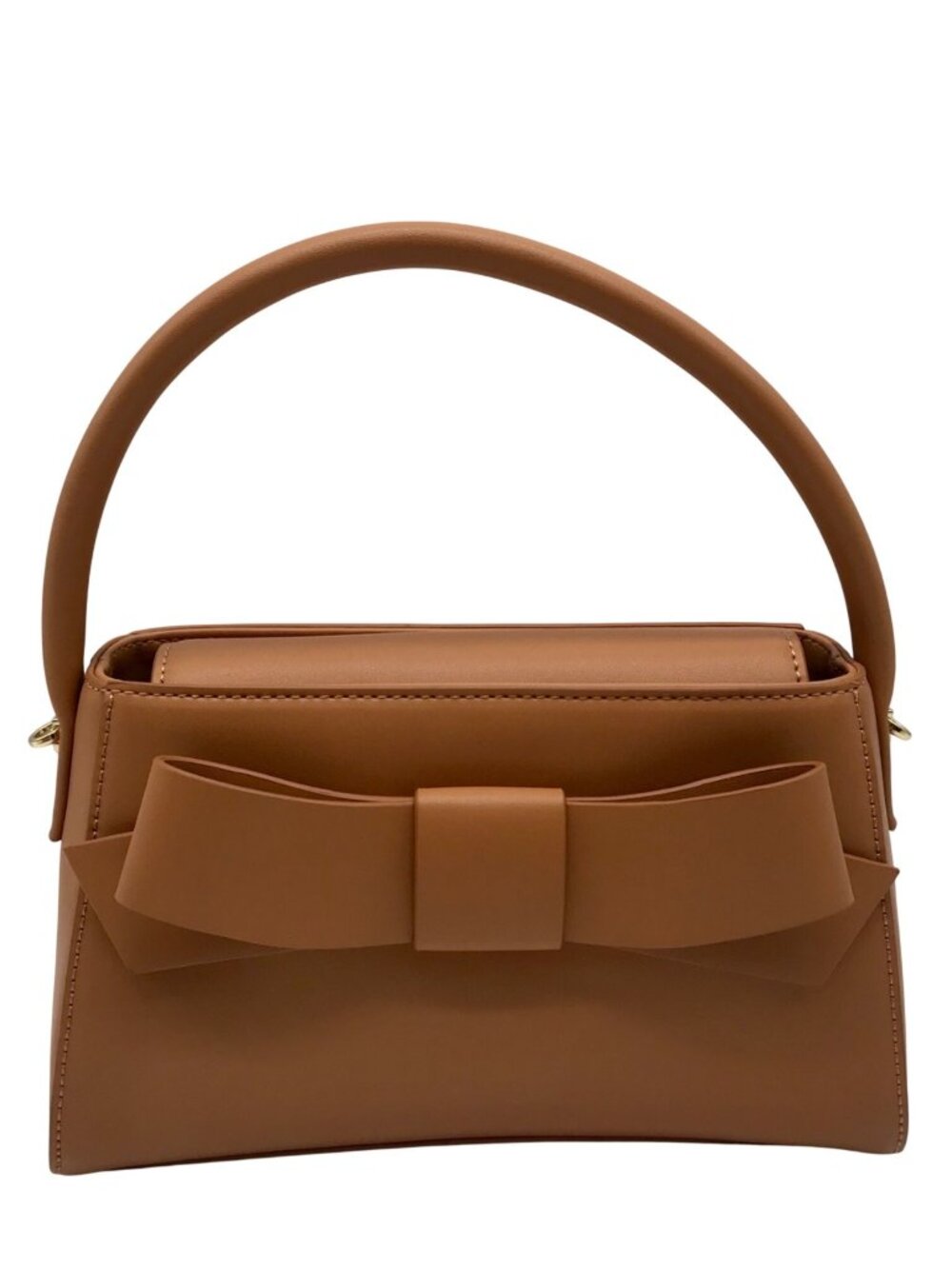 MMS Brown Leather Mini Crossbody Bag